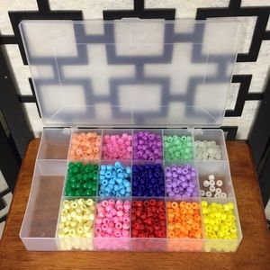 Beads for kids -jewelry and craft beads with case